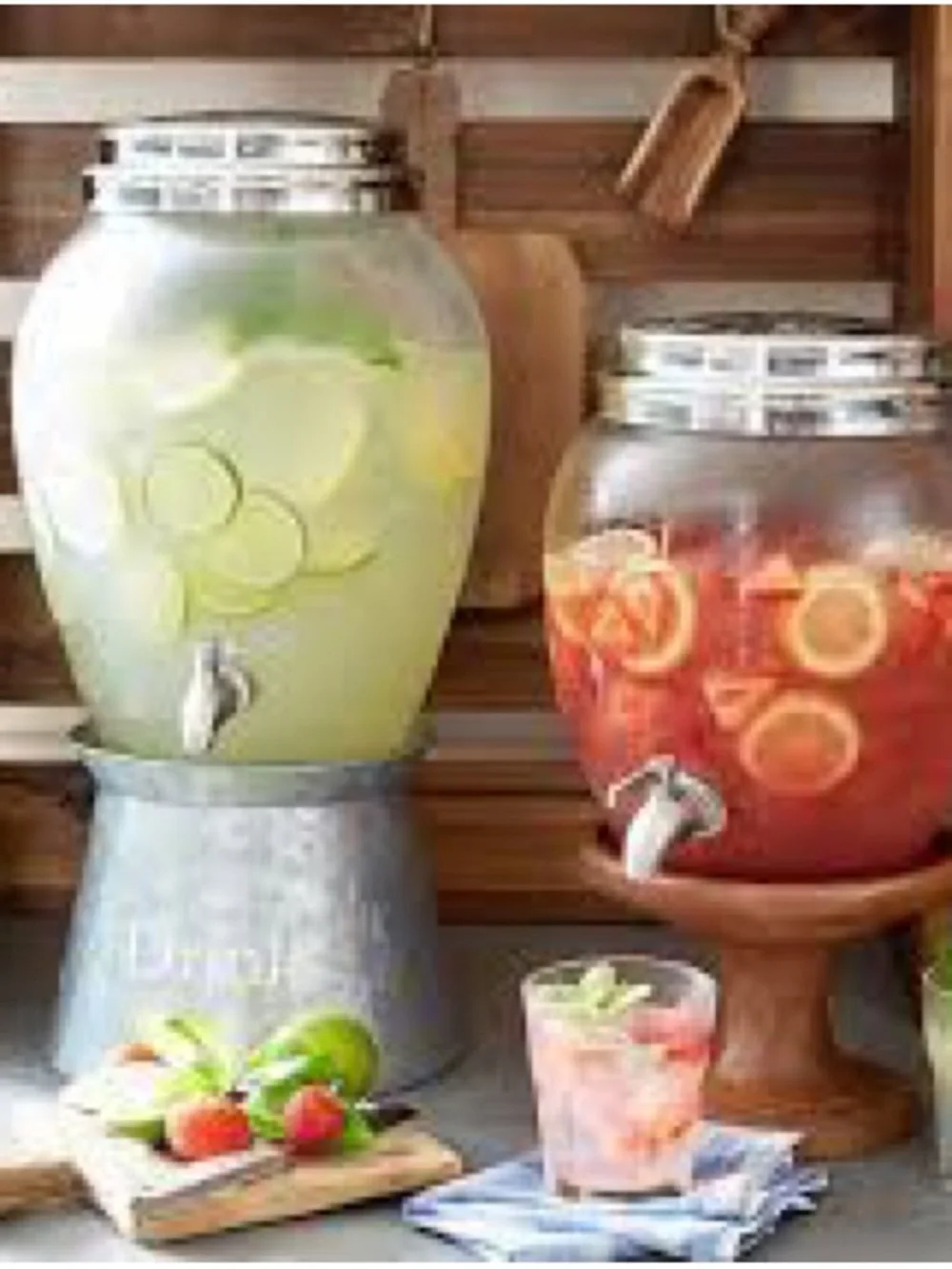 Pottery Barn Galvanized Drink Dispenser Stand BN